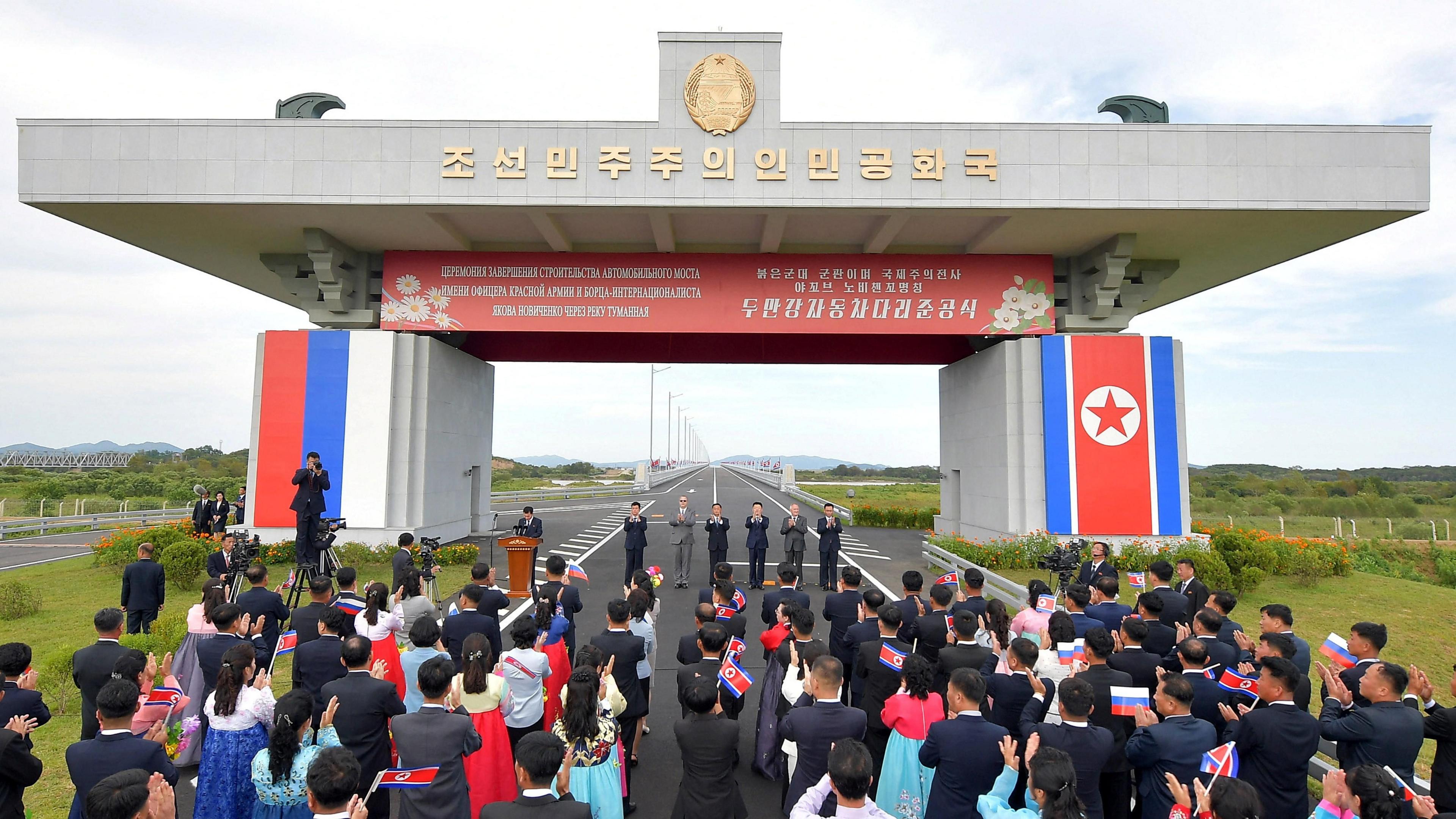 North Korea and Russia Open First Road Bridge Across Tumen River