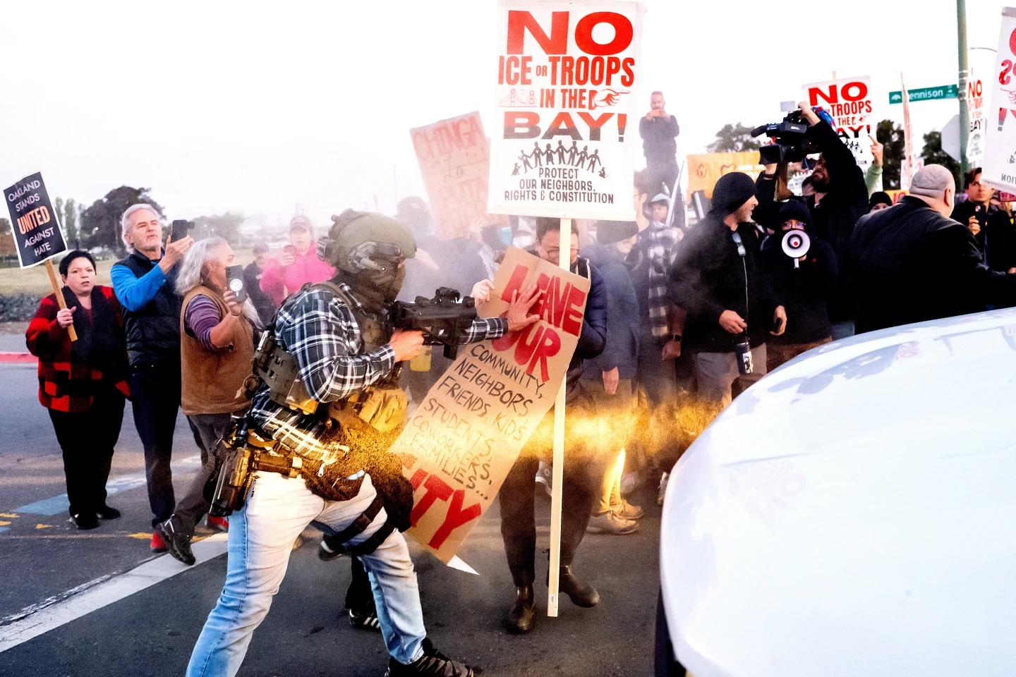 Protests Erupt in Bay Area Against Federal Immigration Enforcement