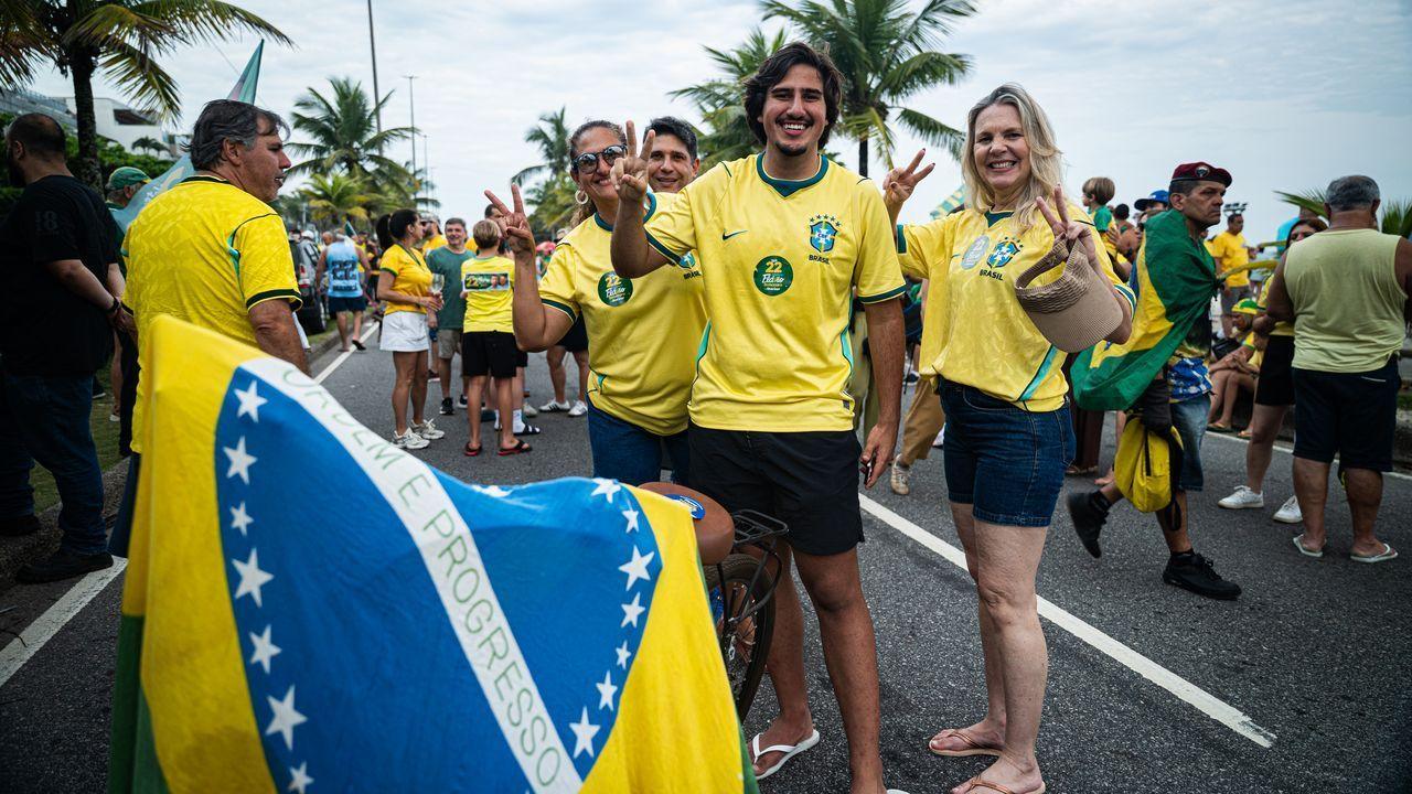 Bolsonaro supporters rallying in Rio