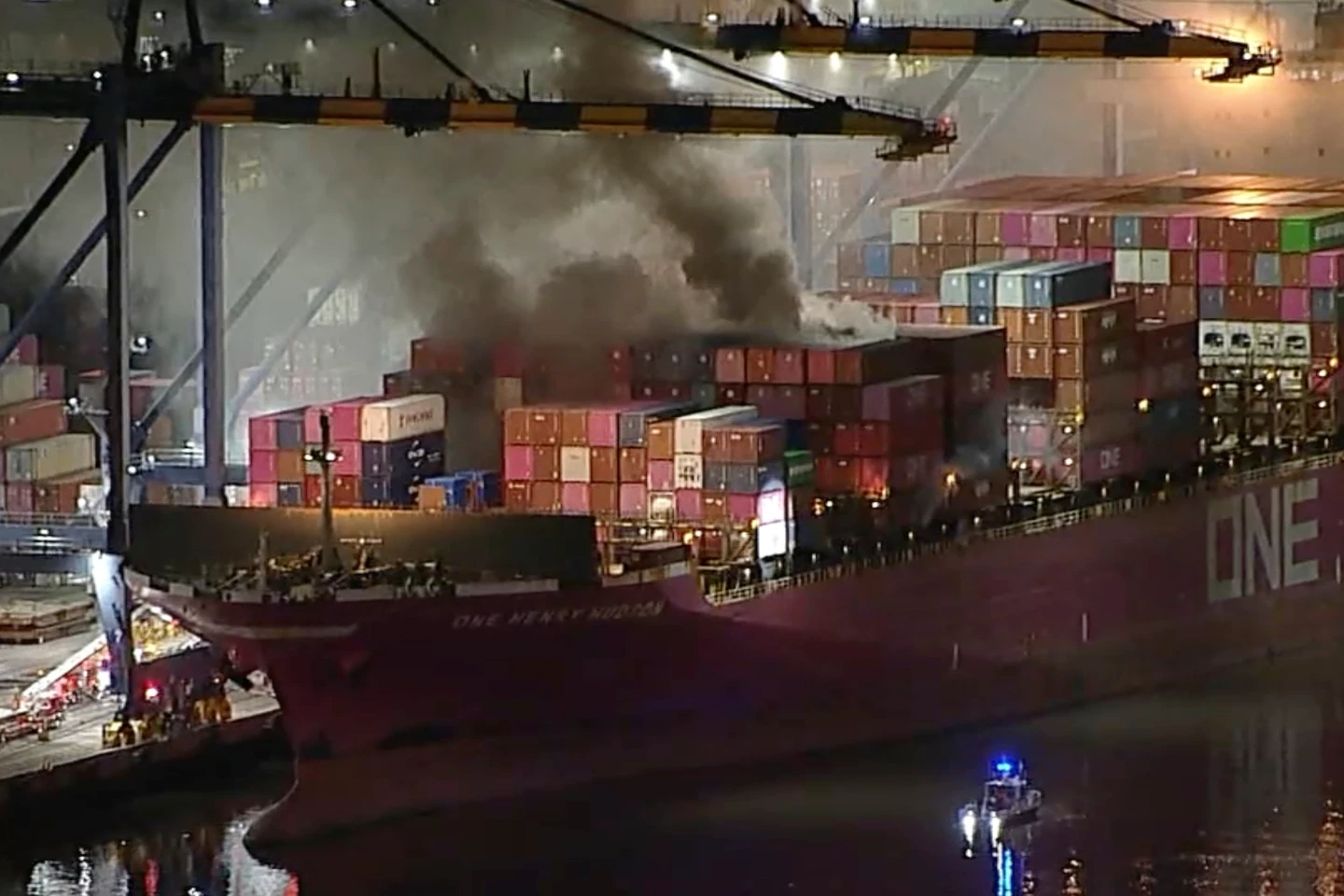 Container Ship Fire in Los Angeles Prompts Shelter-in-Place Order