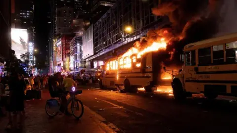 Knicks Win Sparks Chaos: Teen Shot, Buses Torched in Manhattan