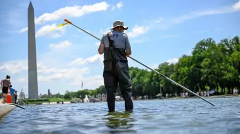 Trump Promises Immediate Repairs to Damaged Reflecting Pool After Aerosol Inspection