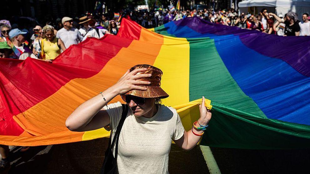 Budapest Pride march participants