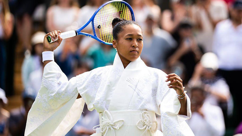 Naomi Osaka dazzles in white kimono, honouring Japan on Wimbledon courts