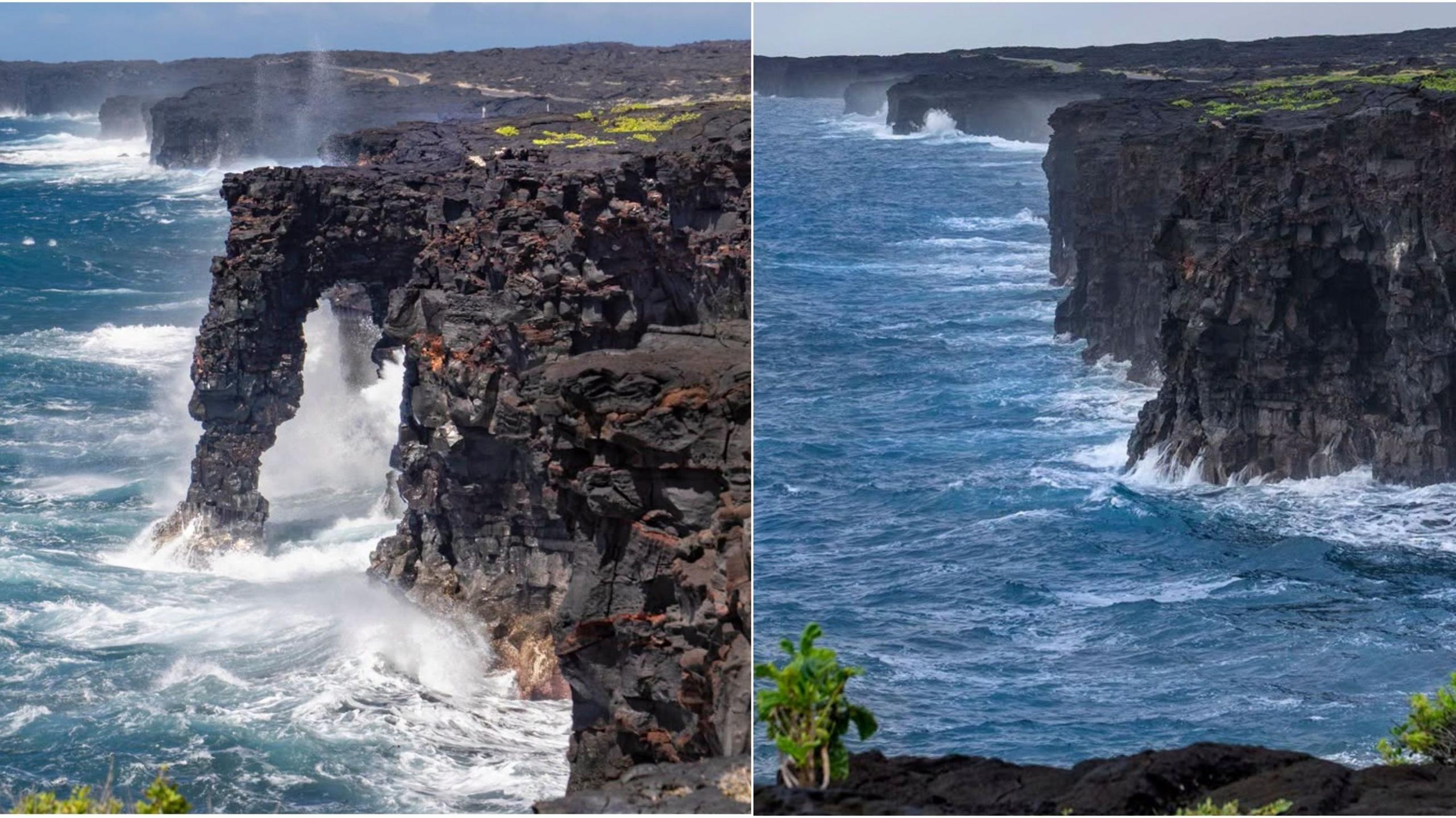 Hōlei Sea Arch crumbles into Pacific: 550‑year‑old lava wonder collapsed