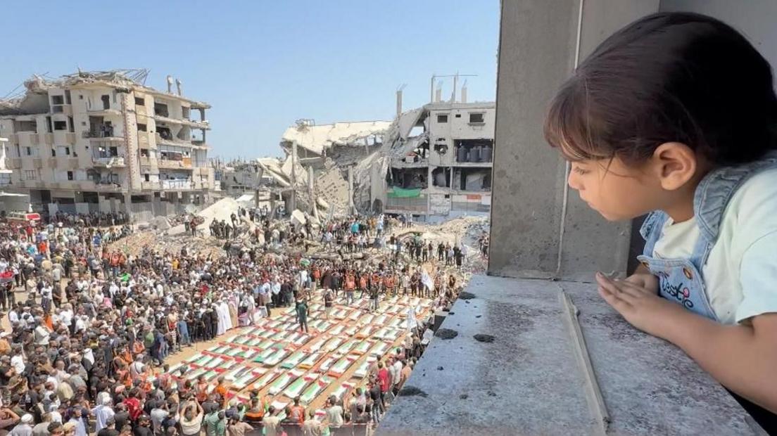 Mass funeral in Gaza mourns 112 slain in 2023 Israeli strike
