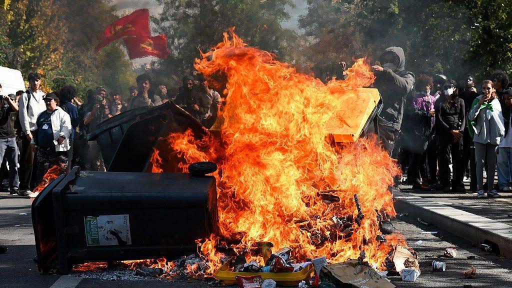 Fires Break Out at French Schools Amid Nationwide Student Protests
